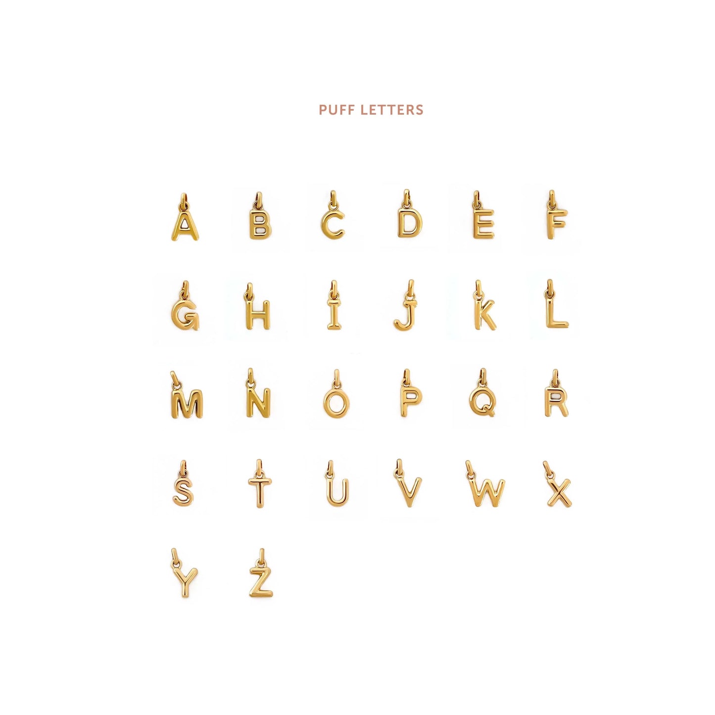 Gold Puff Letters Az Reference Chart