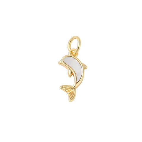 Gold Dolphin w Opal