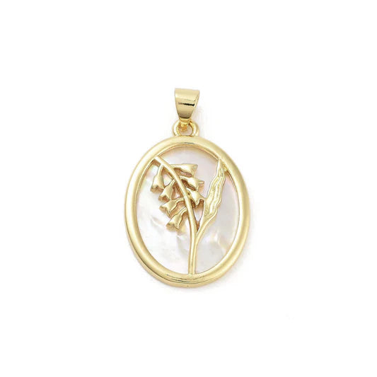 Gold Vintage Leaf Pendant
