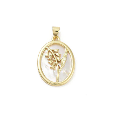 Gold Vintage Leaf Pendant