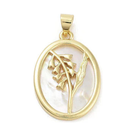 Gold Vintage Leaf Pendant