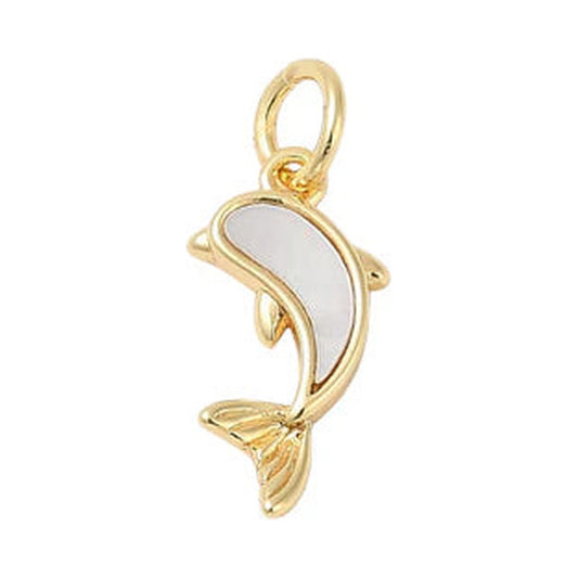 Gold Dolphin w Opal