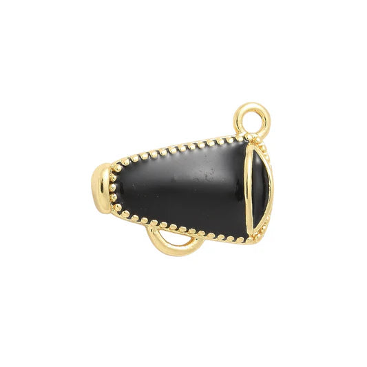 Enamel Black Megaphone Charm