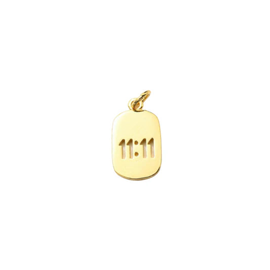 Gold 1111 Angel Number Tag Charm