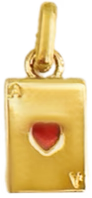 Gold Ace Of Hearts Playing Card Charm