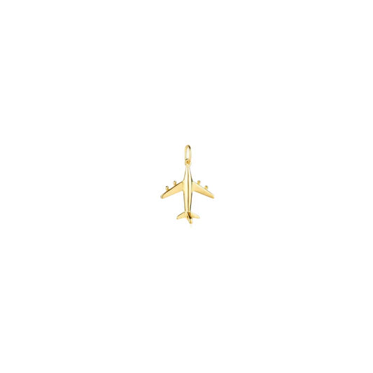 Gold Airplane Charm