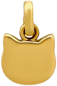 Gold Cat Head Charm