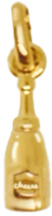 Gold Champagne Bottle Charm
