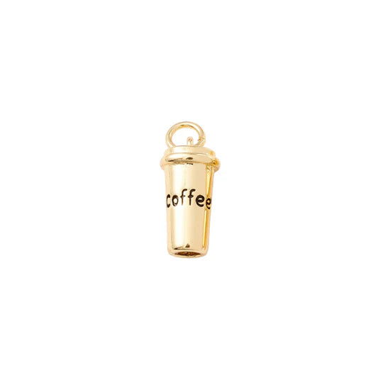 Gold Coffee Cup Charm