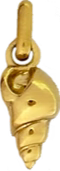 Gold Conch Shell Charm