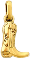 Gold Cowboy Boot Charm