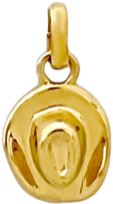 Gold Cowboy Hat Charm