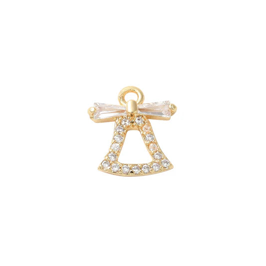 Gold Crystal Angel Charm