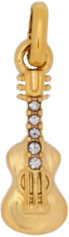 Gold Crystal Guitar Charm