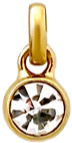Gold Cubic Zirconia Stone Charm