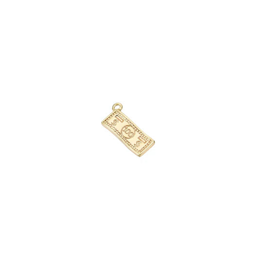 Gold Dollar Bill Money Charm