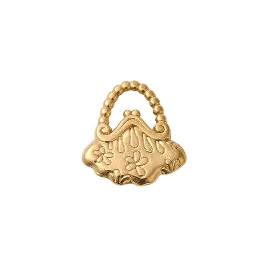 Gold Flower Purse Charm