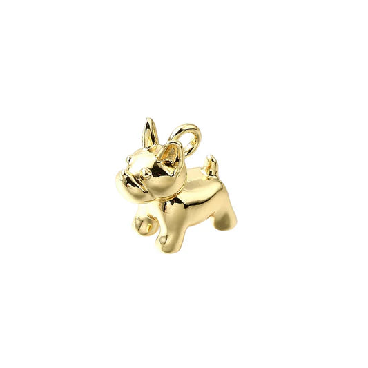 Gold French Bulldog Charm