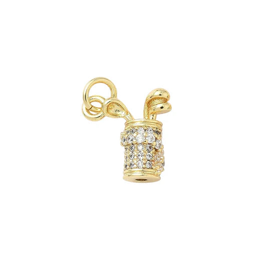 Gold Golf Bag Charm