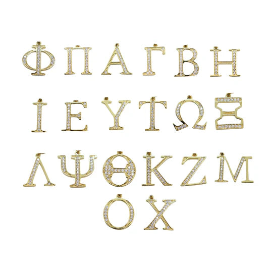 Gold Greek Letter Charms