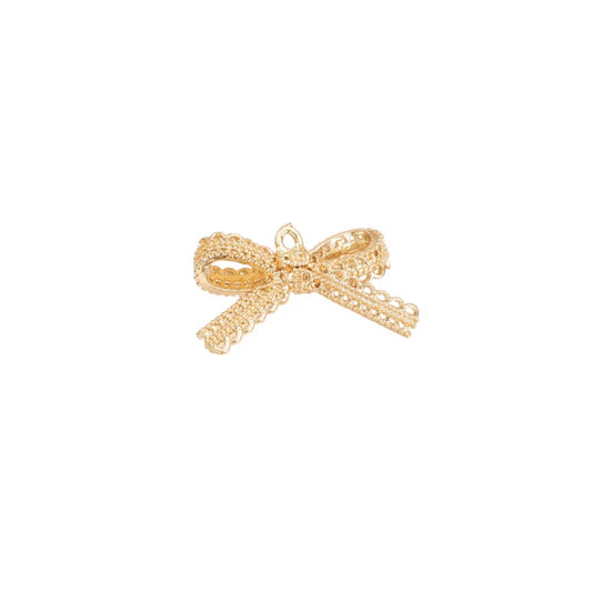 Gold Lace Bow Charm
