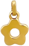 Gold Open Daisy Flower Charm