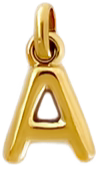 Gold Puff Letter A Charm