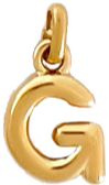 Gold Puff Letter G Charm