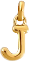 Gold Puff Letter J Charm