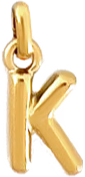Gold Puff Letter K Charm
