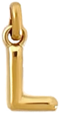 Gold Puff Letter L Charm