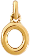 Gold Puff Letter O Charm