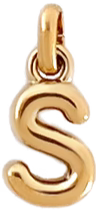 Gold Puff Letter S Charm