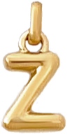 Gold Puff Letter Z Charm