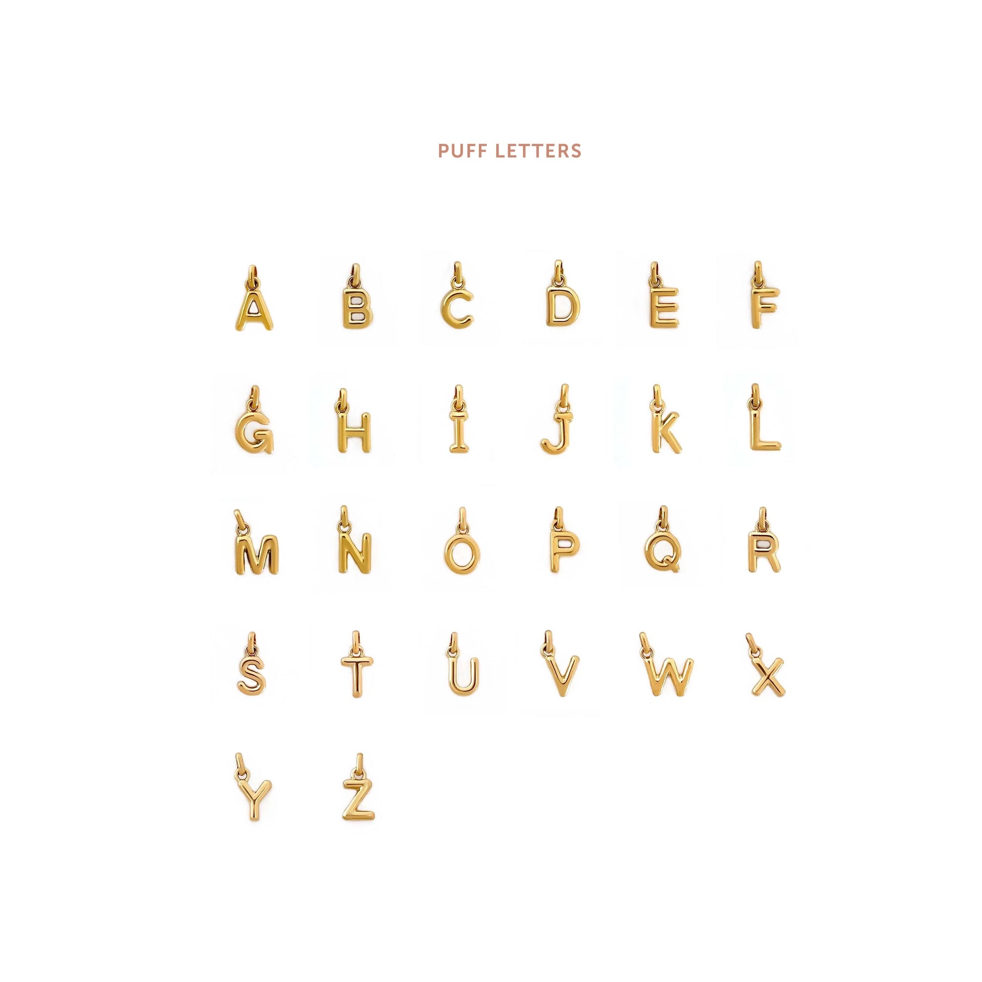 Gold Puff Letters Az Reference Chart