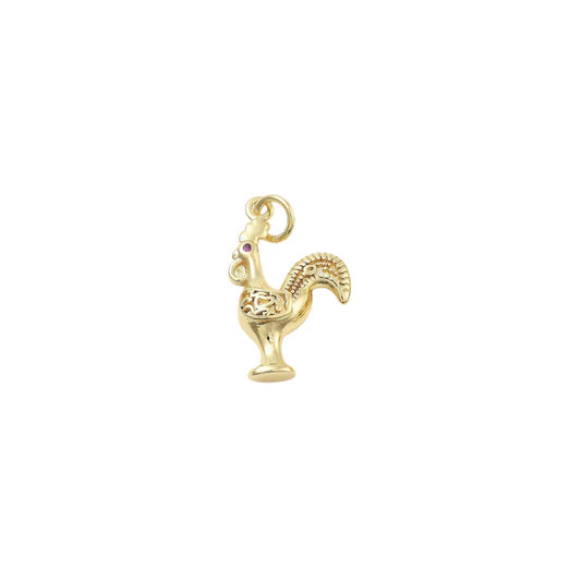 Gold Rooster Charm