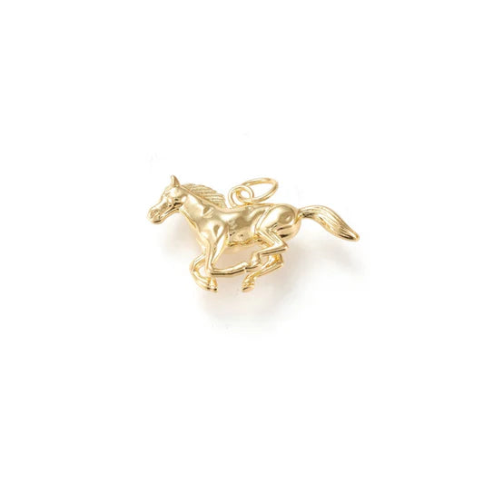 Gold Running Horse Charm