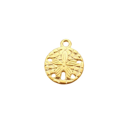 Gold Sand Dollar Charm