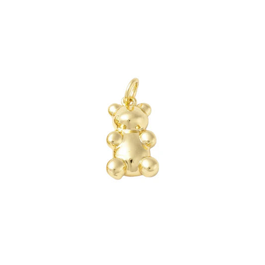 Gold Teddy Bear Charm