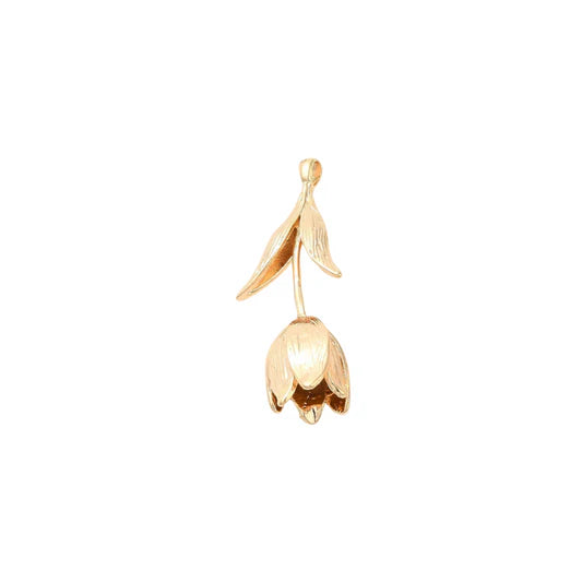 Gold Tulip Flower Charm