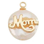 Pearl Mom Heart Charm