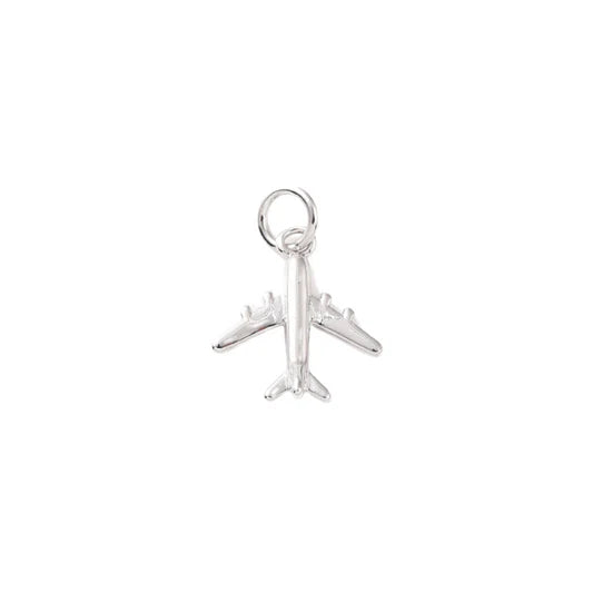 Silver Airplane Charm