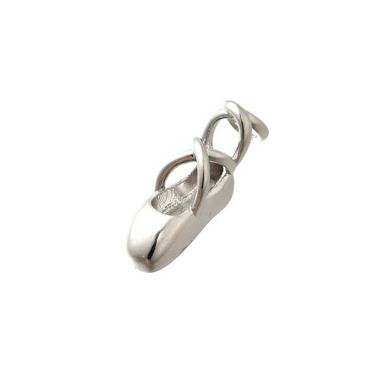 Silver Ballet Flat Shoe Charm