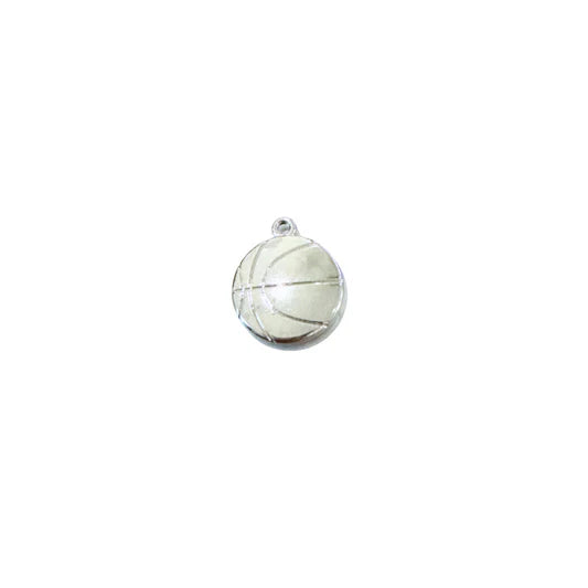 Silver Basketball Charm