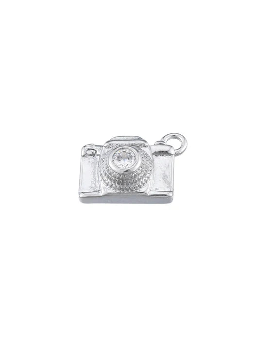 Silver Camera Charm