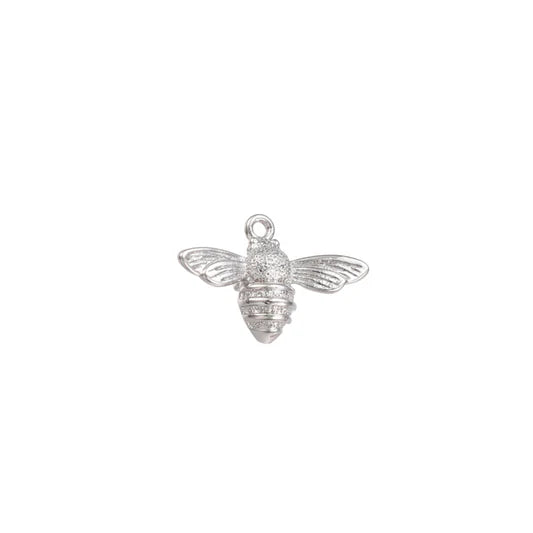 Silver Crystal Bee Charm