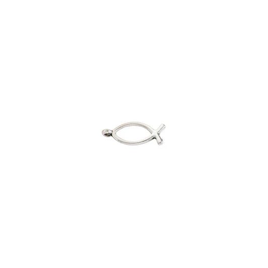 Silver Open Ichthys Fish Charm