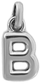 Silver Puff Letter B Charm