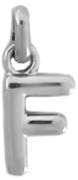 Silver Puff Letter F Charm