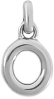 Silver Puff Letter O Charm